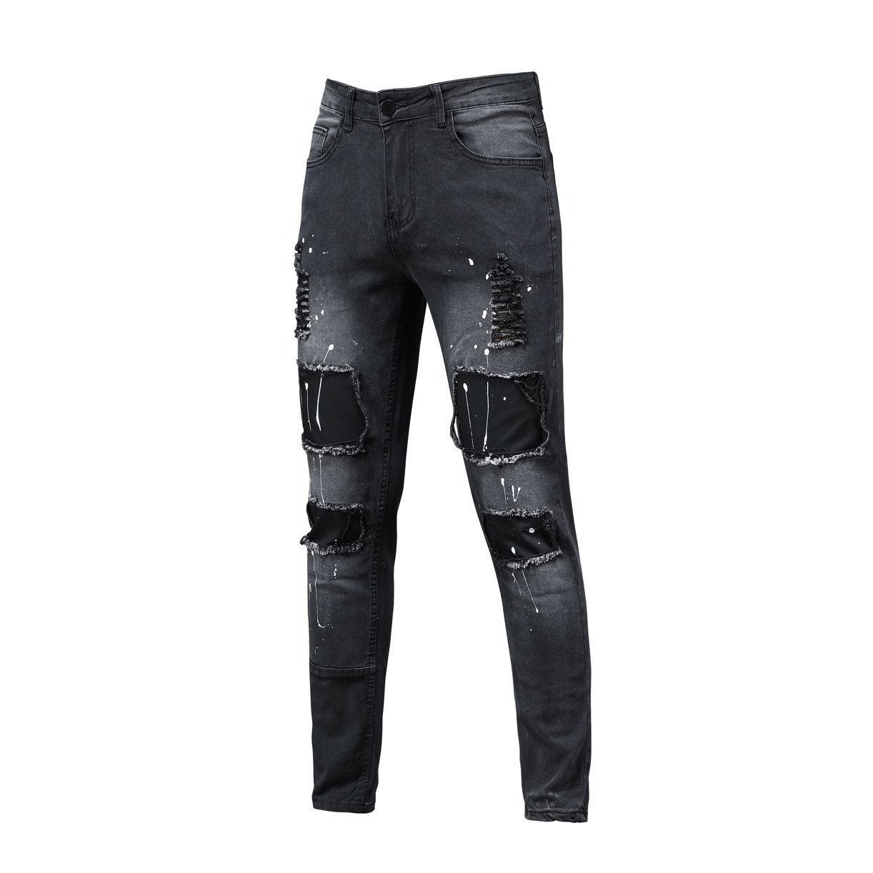 Men's Ripped Blue Jeans Collection