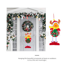 新款圣诞毛毡饰品 驯鹿圣诞标志壁炉挂件墙门花园挂件装饰礼品