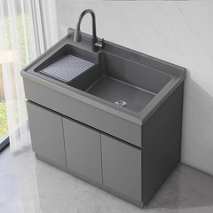 ハニカムアルミバルコニーランドリーキャビネットコンビネーションランドリーピール家庭用ランドリーテーブル洗面台ランドリーシンク一体型キャビネットと洗濯板