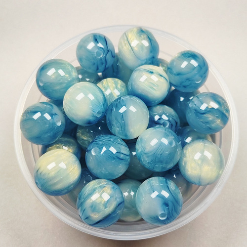 Resin Imitation Tiger Eye Stone Cloud Beads Colored Light Fine Sparkling 16mm Straight Hole Loose Beads DIY Bracelet Buddha Beads Bead Accessories