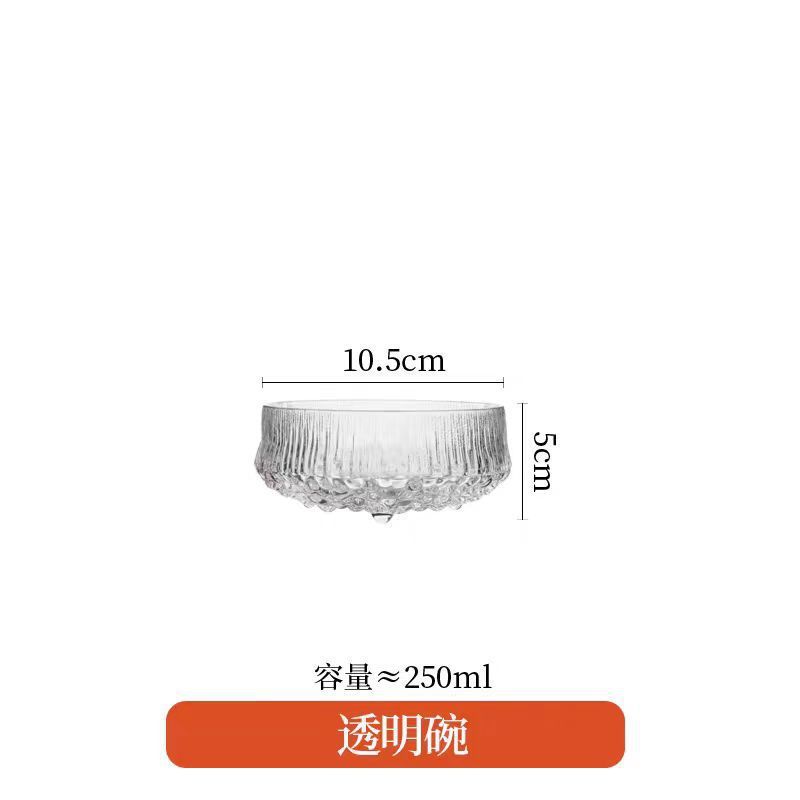 网红日式甜品小碗水晶玻璃餐具精致燕窝碗家用水果沙拉糖水冰粉碗|undefined