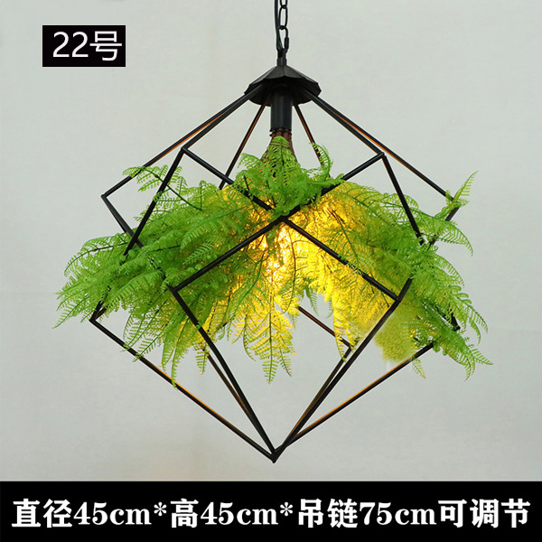 Lámpara Colgante Industrial para Plantas de Hierro Decorativa para Restaurante Bar y Cafetería
