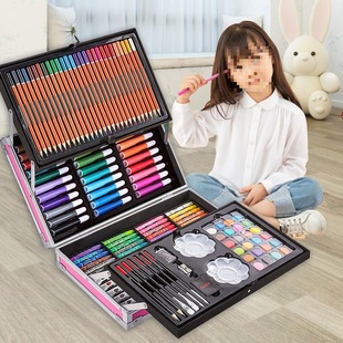 Children's watercolor pen suit color pen drawing tools painting kindergarten brush gift box for students to learn art