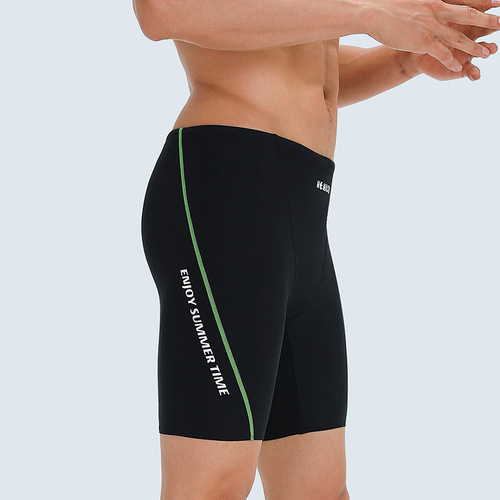 Momasong men's swimming trunks professional sun protection quick-drying long five-point swimming trunks plus fattened boxer briefs swimsuit