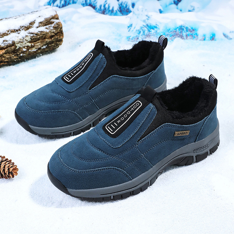 Primavera y otoño nuevos deportes de ocio al aire libre viejos zapatos de caminar para hombres de escalada de montaña de tamaño grande con terciopelo calentamiento de moda zapatos transfronterizos