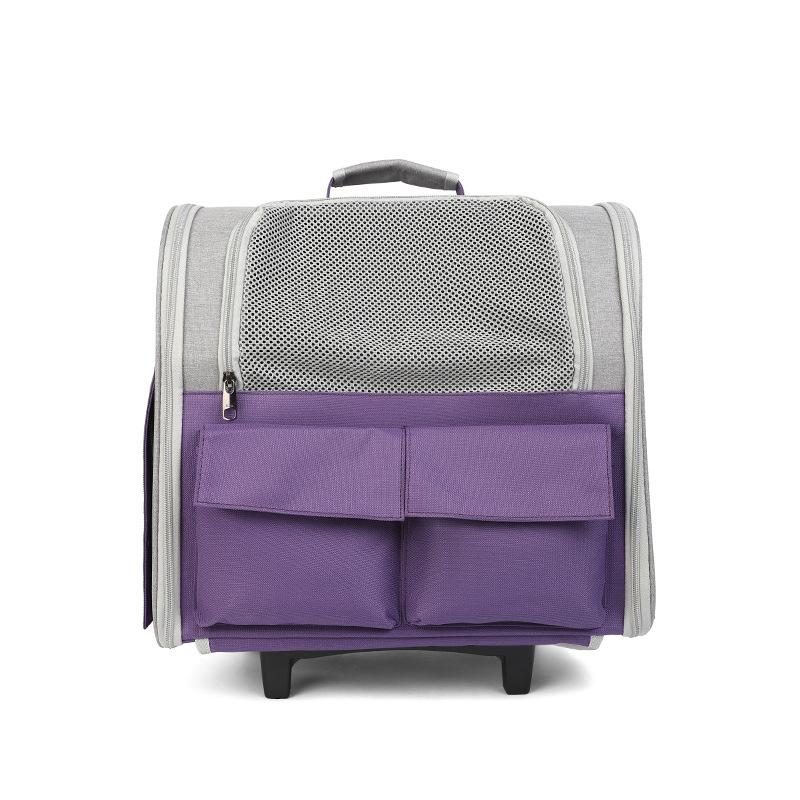 Tragbare Tragetasche, Trolley, atmungsaktiv, Hunderucksack, Haustier- und Katzenbedarf_voghion.com