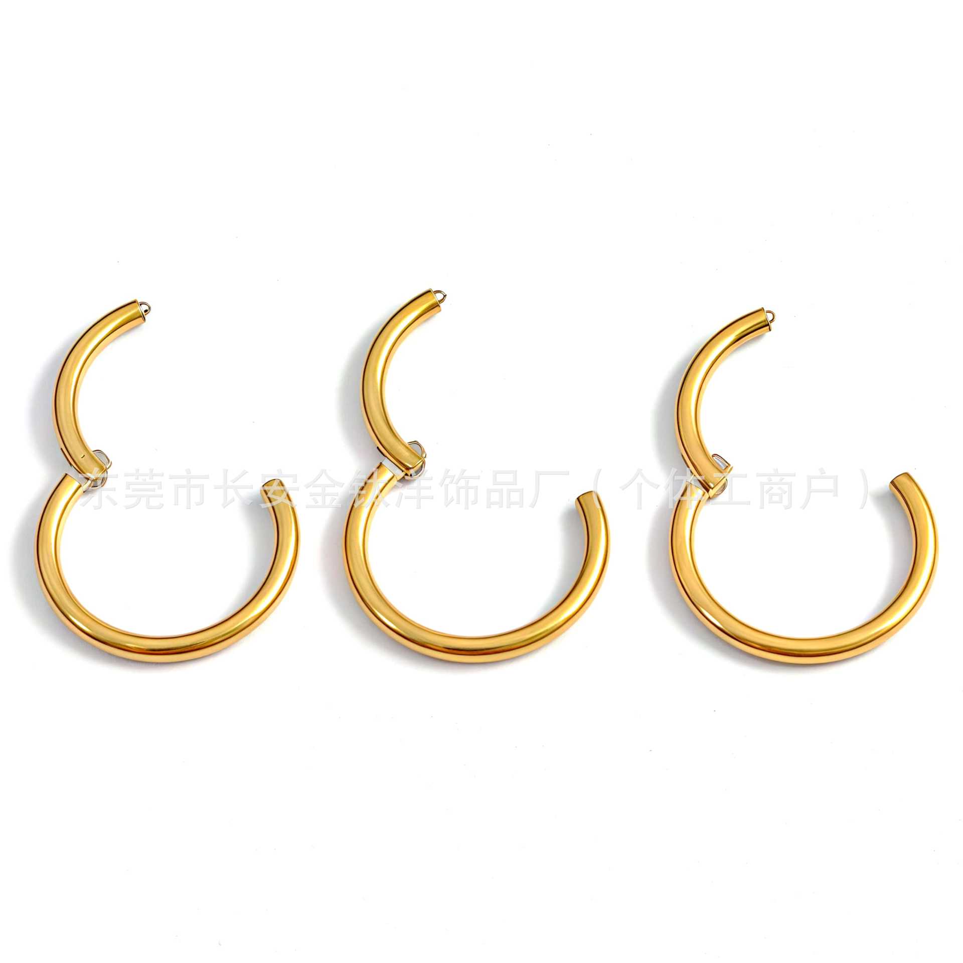 F136 Titanium 18K Gold-Plated Seamless Nose Ring Closed Hoop for Cartilage Lip Ear Piercing Jewelry detail image 4