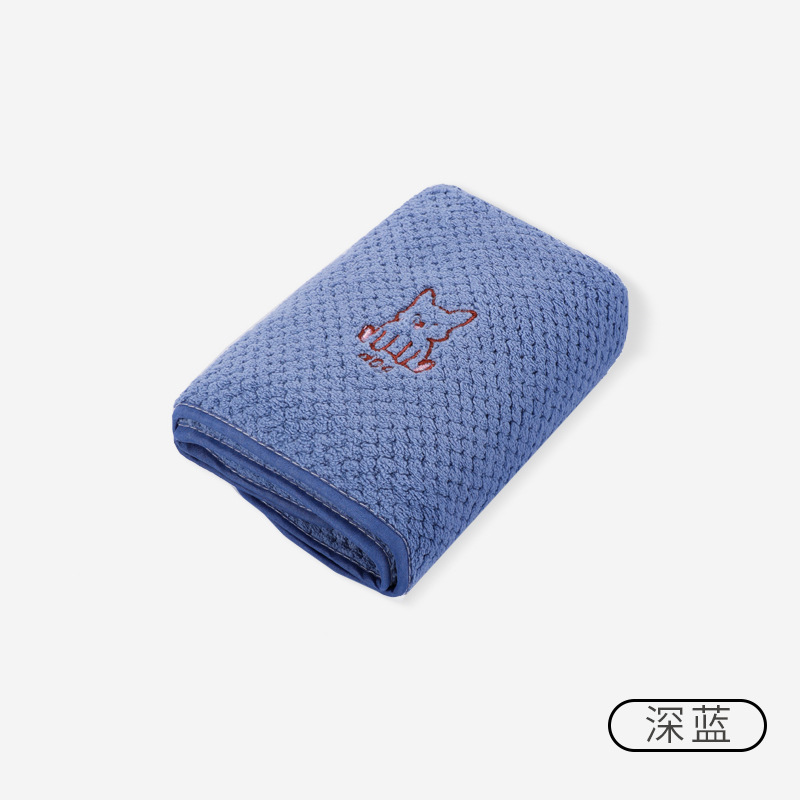 Toalla absorbente para mascotas con rejilla de piña, microfibra de terciopelo de coral, secado rápido, secado, suspensión, secado sin dañar el cabello