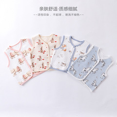 Baby vest for autumn and winter outerwear, winter coat for babies, gender-neutral padded warm vest for children, plush lined jacket