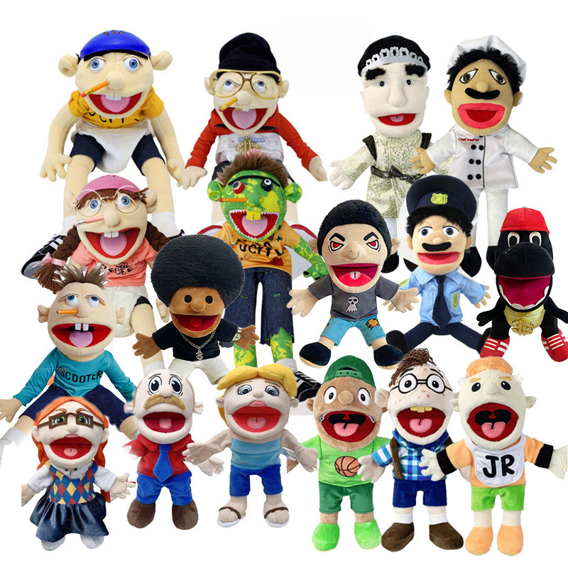 Cross-Border Jeff Hand Puppet Toy Funny Boy Puppet Amazon Bestseller Jeffy Doll Plush Toy in Stock