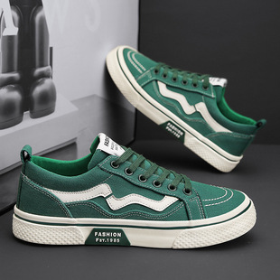 Spring Breathable Canvas Shoes New High-top Casual Shoes Men's All-match Lace-up Soft Sole Men's Shoes Men's Flat Sneakers