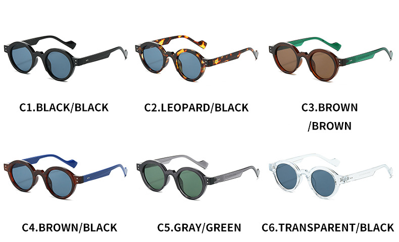 45g Weight Full Frame Glasses Structure Sunglasses Classification PC, UV400 Protection Lens Material Round Frame Glasses Style Travel, Daily Occasion Color Block Pattern All Seasons Season Unisex Gender Casual, Simple Style Style Blue Color Casual Simple Style Color Block PC UV400 Protection Round Frame Full Frame Women's Sunglasses 4