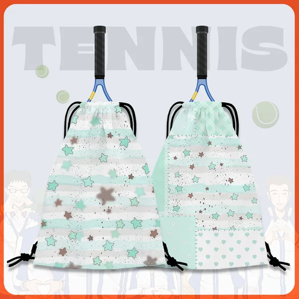 Mint Green Tennis Bag New Simple Tennis Racket Cosmetics Bag Ins Student Sports Portable Large Capacity Backpack