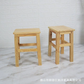实木方凳家用板凳加厚学生成人四方凳饭桌橡木高脚饭店方凳子家具