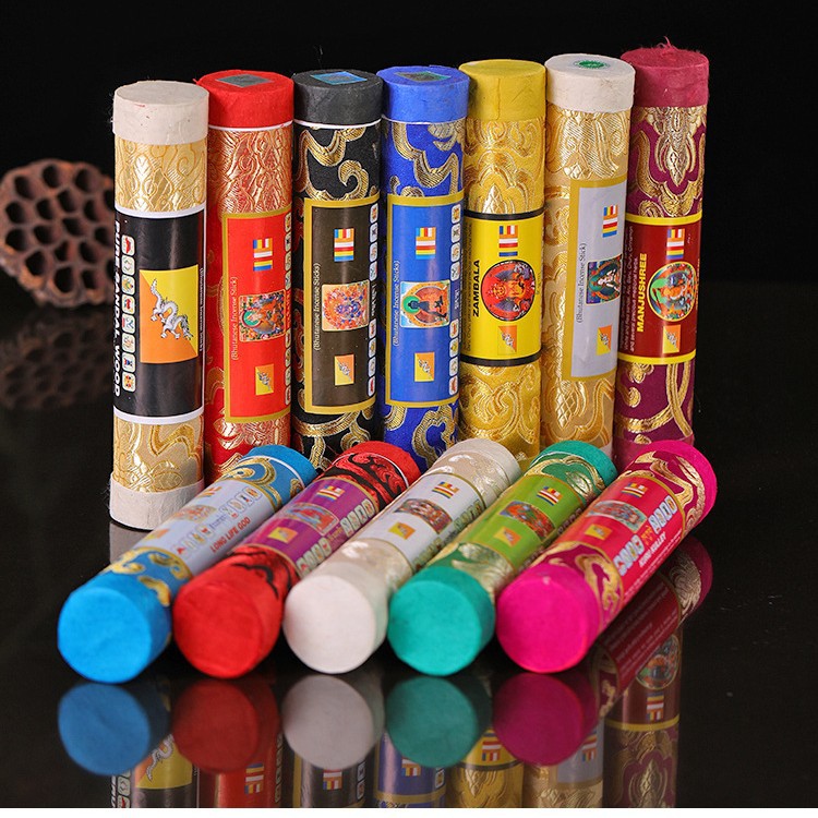 手工植物线香藏香香薰黄财神绿度母药师四臂观音文殊礼佛香供香