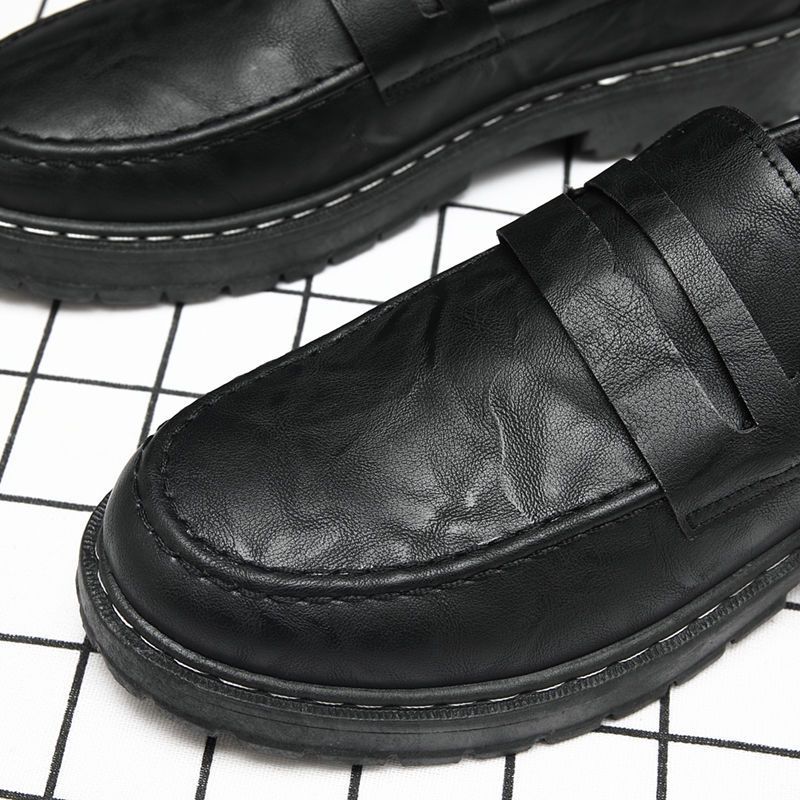 Men's Leather Loafers Casual British Style Comfortable Footwear_voghion.com