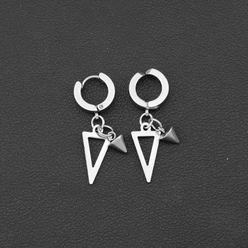 Mens Non-pierced Triangle Cuff Earring Trendy Korean Style_voghion.com