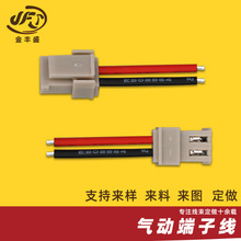 供應1007紅黑電子線 2.54間距氣動端子線 高壓充氣泵設備連接線