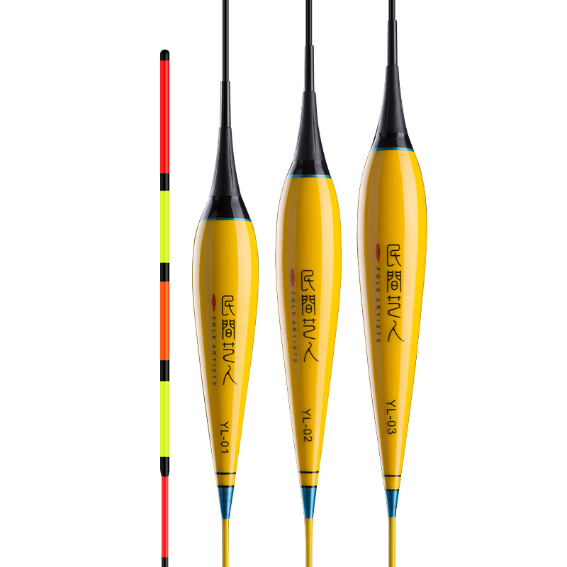 民间艺人 Silver carp float day and night hard tail luminous float bite hook color change electronic drift eye-catching big fish float