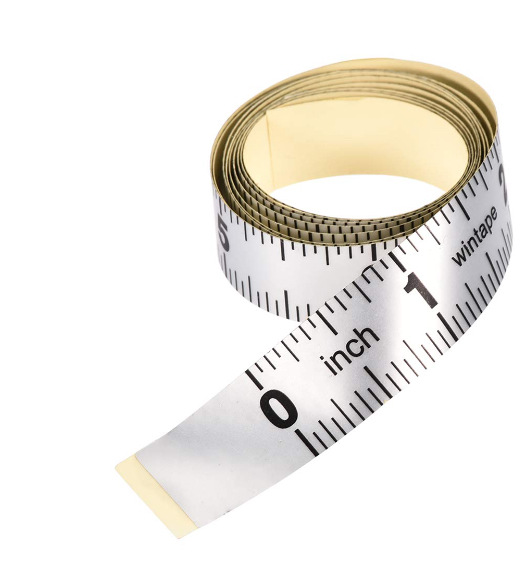 Wentai cinta en stock al por mayor de plata autoadhesivo pasta regla palo tabla regla adhesivo regla escala