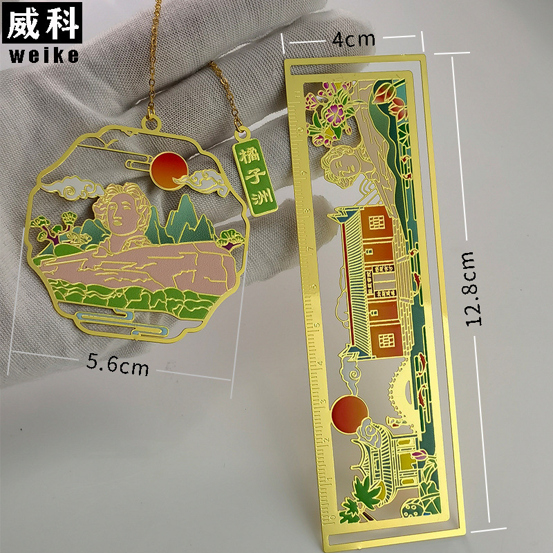 金属純銅長沙オレンジアイランド毛沢東観光名所像記念コレクション記念しおりアトラクションブックエンド