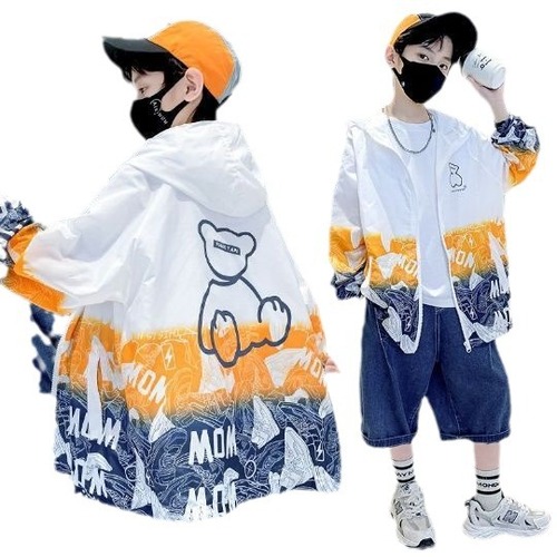 男童夏装防晒衣外套2024年新款轻薄透气夏季中大童小男孩防晒服潮