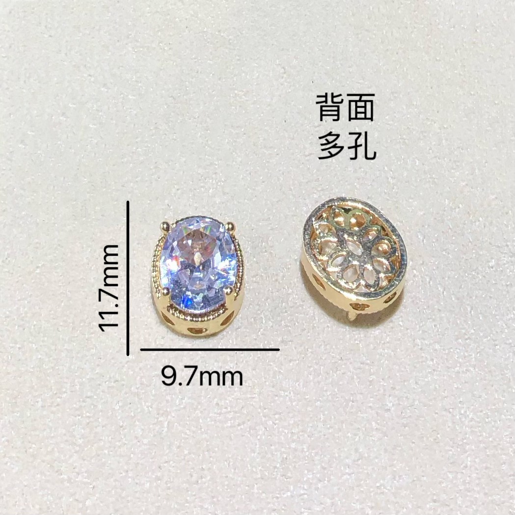 14K Gold-Filled Color-Preserving Crystal DIY Accessories Egg-Shaped Star Moon Magic Box Bead Spacer Bracelet Necklace Accessories
