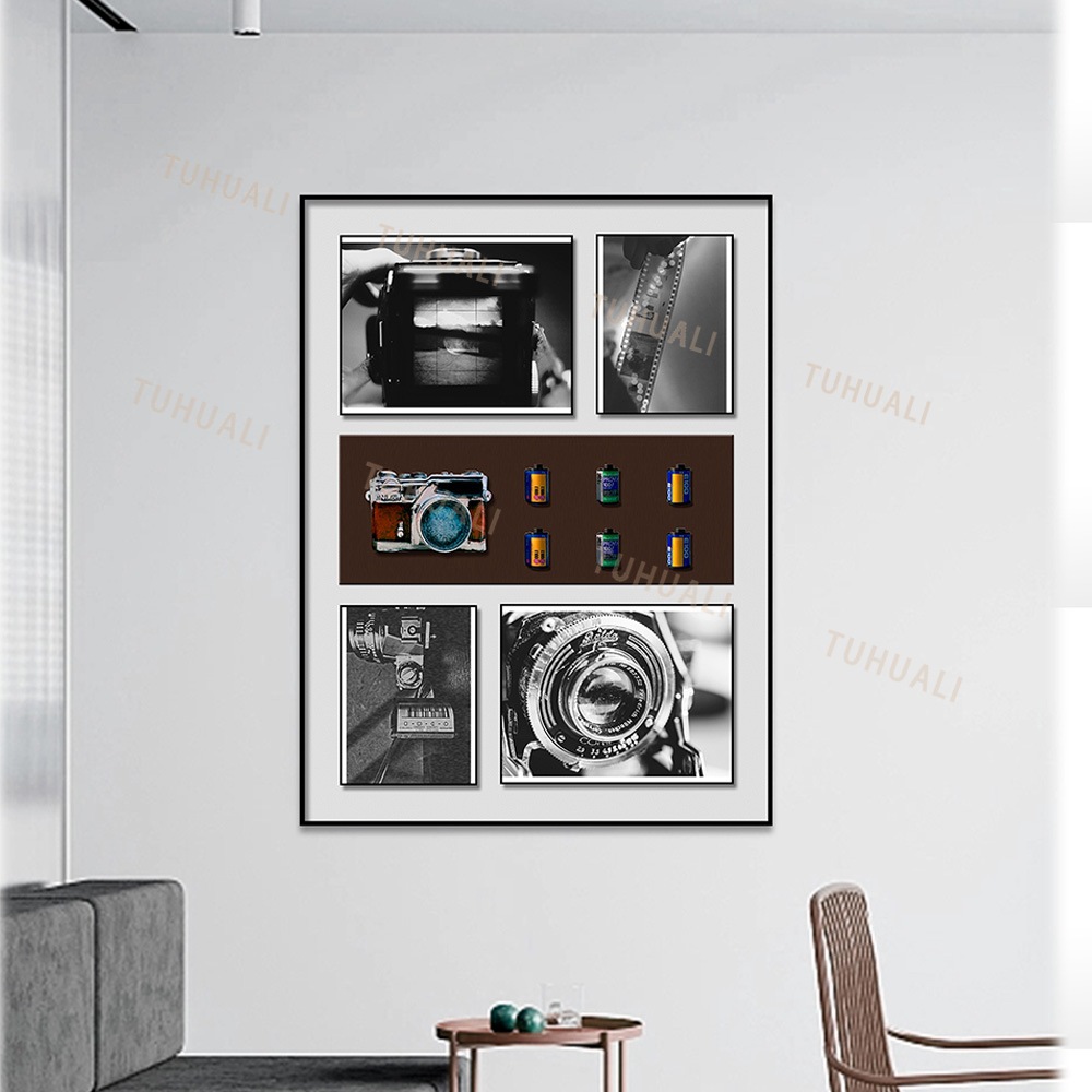 Cámara de Pintura Decorativa tiro estéreo Cámara película real pintura pasillo dormitorio pintura decorativa sala de estar colgando pintura