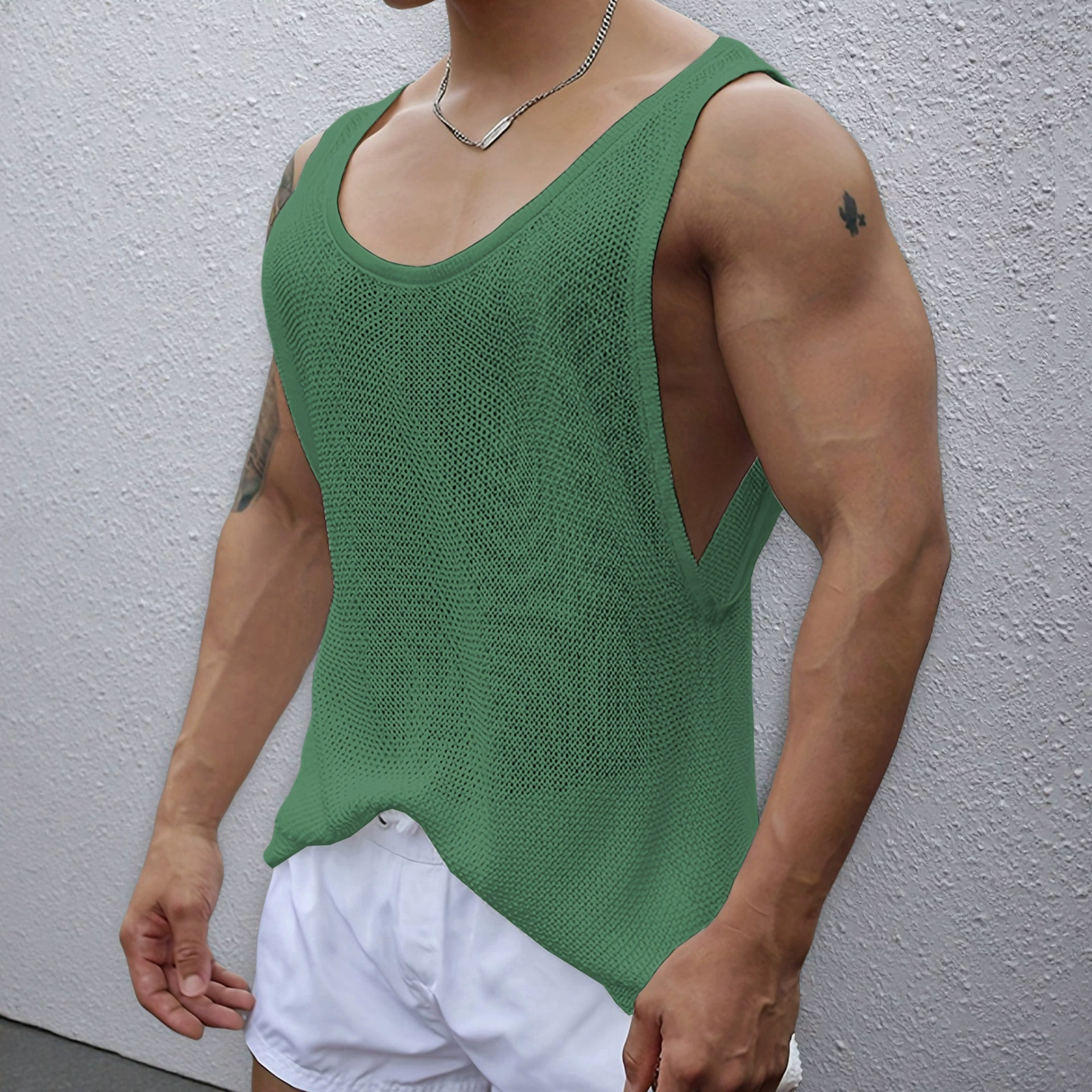 Amazon трансграничный мужской летний новый мужской свитер без рукавов повседневный свободный трикотажный жилет SY0159