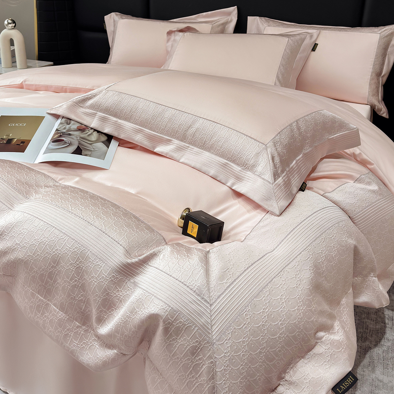 Luxury 100-Count Long-Staple Cotton Four-Piece Set, High-End Duvet Cover, Pure Cotton, 1.8m Master Bedroom, High-Quality Bedding