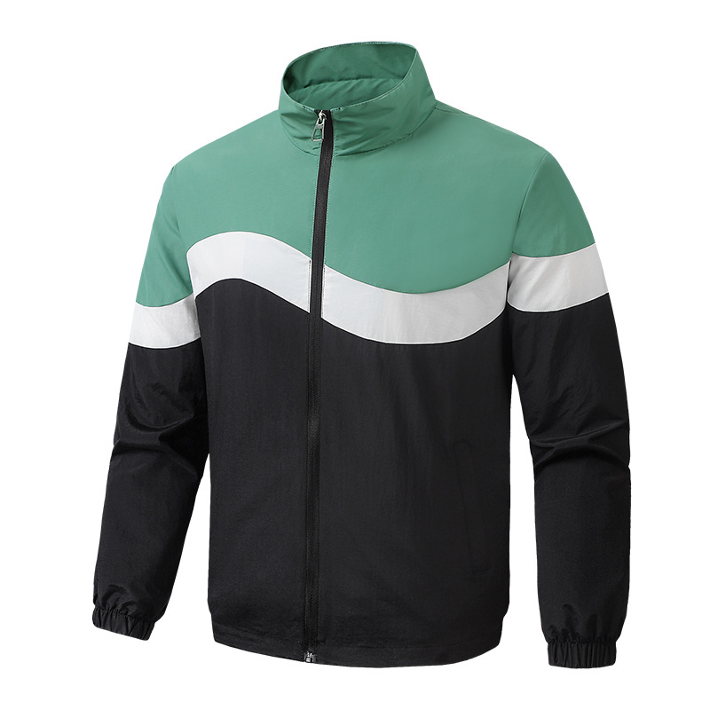 2025 nuevo hombre deportivo casual chaqueta de empalme primavera y otoño delgada marca de moda versátil viaje de moda masculina