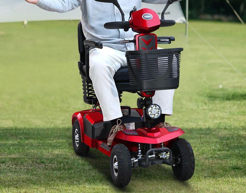 New Model of Electric Four-Wheeler for the Elderly, Lightweight and Foldable, a Home-Use Mobility Aid for Disabled People