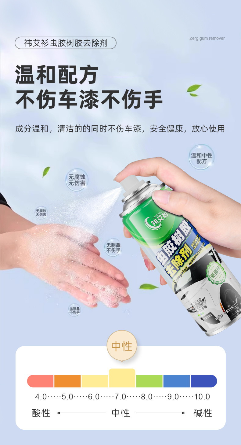 Car Shellac and Tree Sap Cleaner, Bird Droppings Cleaner, Stain Remover, Non-Damaging Paint Cleaning and Maintenance Spray