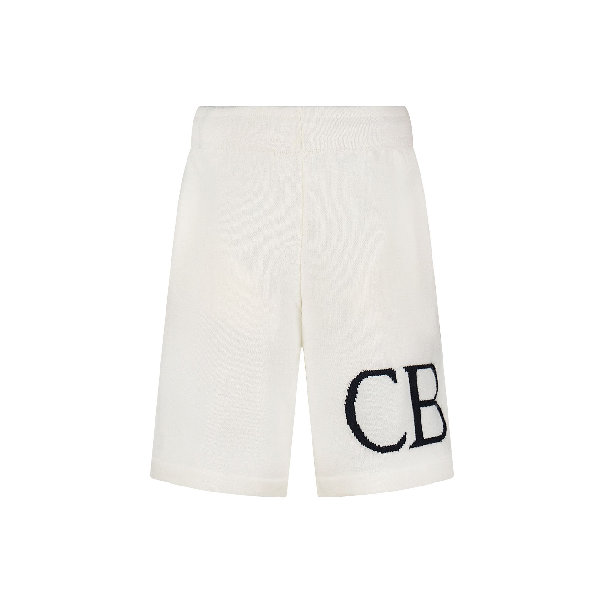 Cole Buxton Shorts CB Logo Embroidered Mesh White