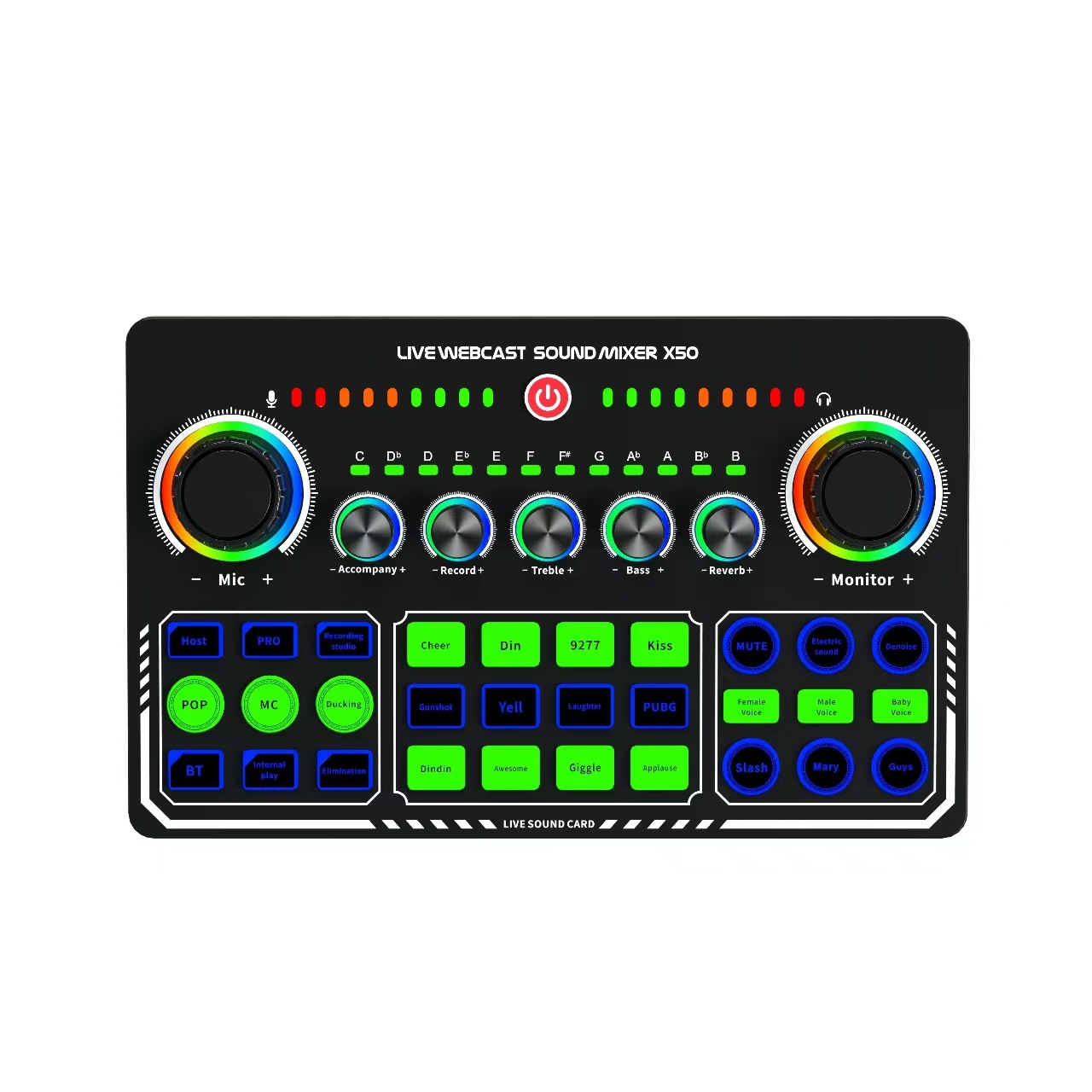 Micrófono BM800 con tarjeta de sonido V8S | Set completo para grabación, streaming y podcast