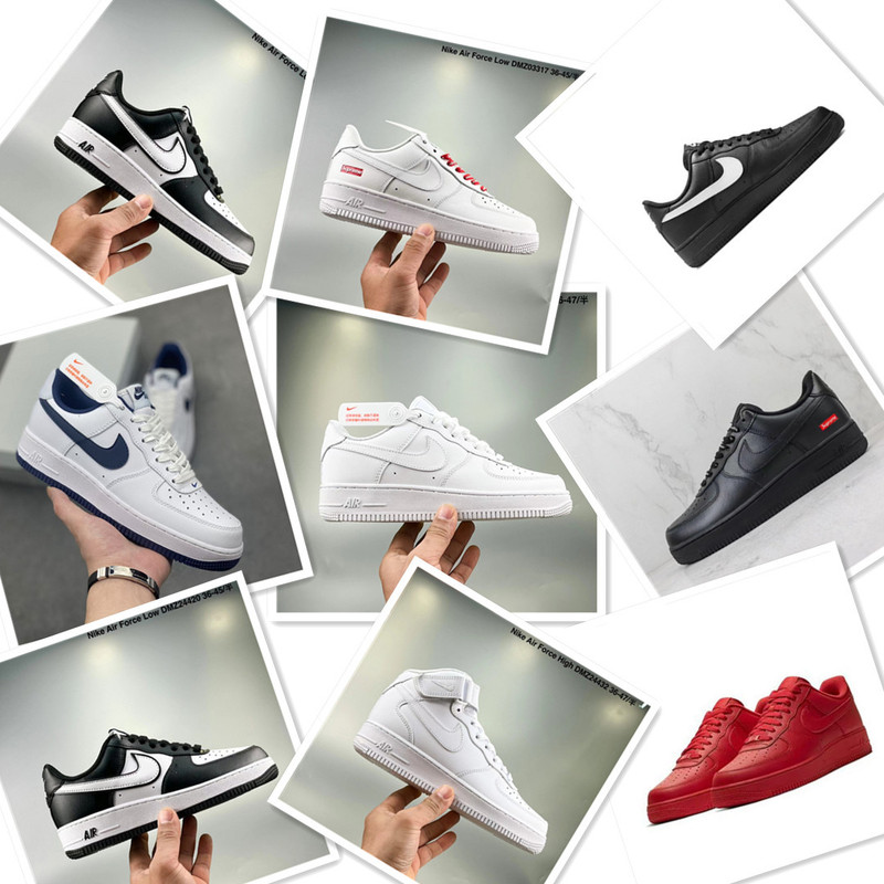 Putian High-End Version Air Force 1 Sneakers Af1 Unisex Low-Top Sports Casual White-Edged White Shoes Made of Top-Layer Cowhide