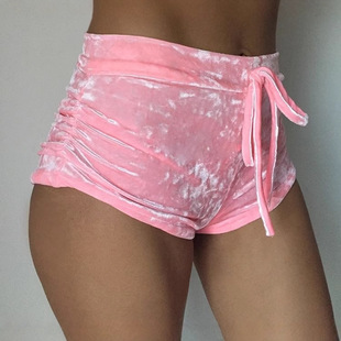 Wish Amazon 2016 New Flannel Strap Pleated Sports Shorts