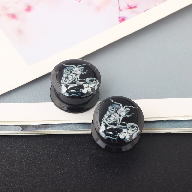 Acrylic Auricle Ear Expansion Piercing Jewelry Animal Horn Cactus Style Stainless Steel detail image 9