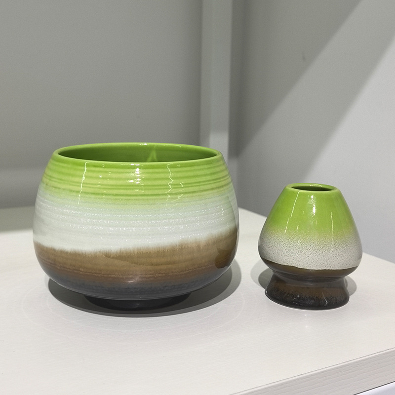 口付き抹茶ボウル、陶器製日本抹茶ボウル、抹茶ツール、茶筅、宋代茶セット、大腹ボウル|undefined