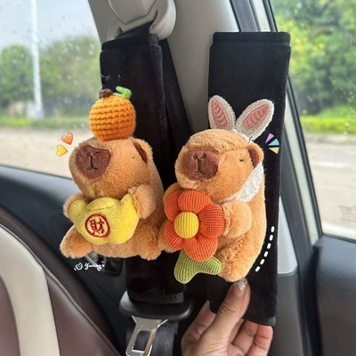 Capybara car decoration ornament, shoulder Seat belt shoulder pad - dajidaiali-bala-rabbit-ear-bala-shoulder-pads-pair-no-specifications