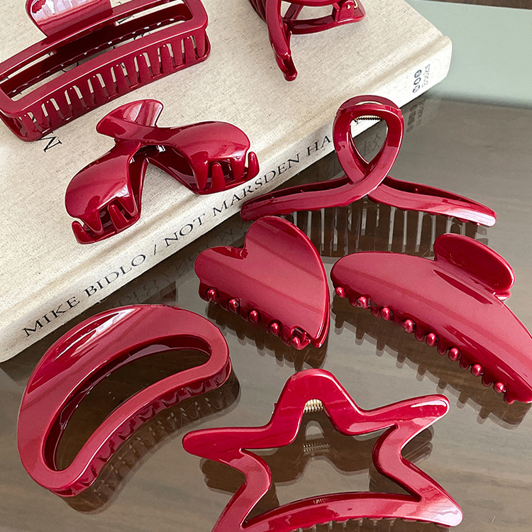 Bordeaux haarclip voor dames elegante haarklem_voghion.com