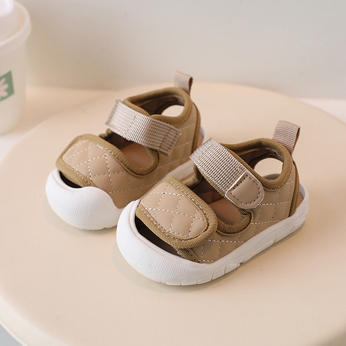 Xiaoxiangfeng baby shoes 1-3 years old baby girl Baotou sandals toddler shoes baby soft bottom boys beach shoes 1-3 years old