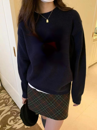 Floral Pattern Wool Blend A-Line and Bodycon Skirt for Women - Spring and Autumn - Plus Size - Slimming Women's Wool Skirt