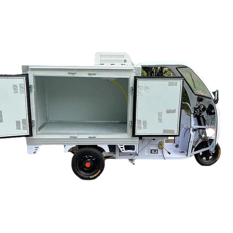 Alimentos aislamiento de tres ruedas alimentos congelados frutas y verduras carro de conservación de fría carro de cadena de frío comercial puesto de venta móvil image 6