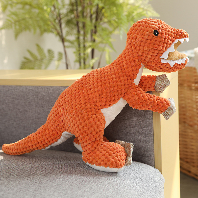 Corgi Golden Retriever lindo dinosaurio suministros para mascotas interactivo alivio tapado Juguete de perro transfronterizo sonido de felpa molar resistente a los mordiscos