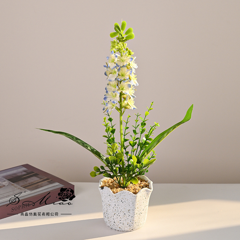 Nuevo estilo transfronterizo jacinto pequeño bonsai flor de simulación creativa decoración de estudio fotográfico para el hogar decoración planta verde artificial en maceta