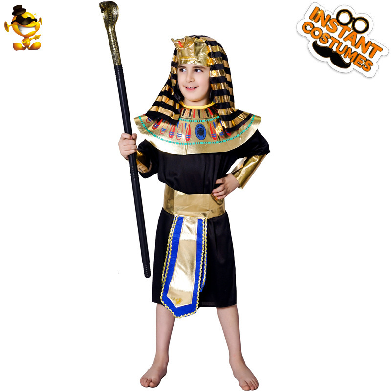Party Children's Egyptian Pharaoh Halloween Costumes King Prince Party Clothes Cosplay Robe Performance
