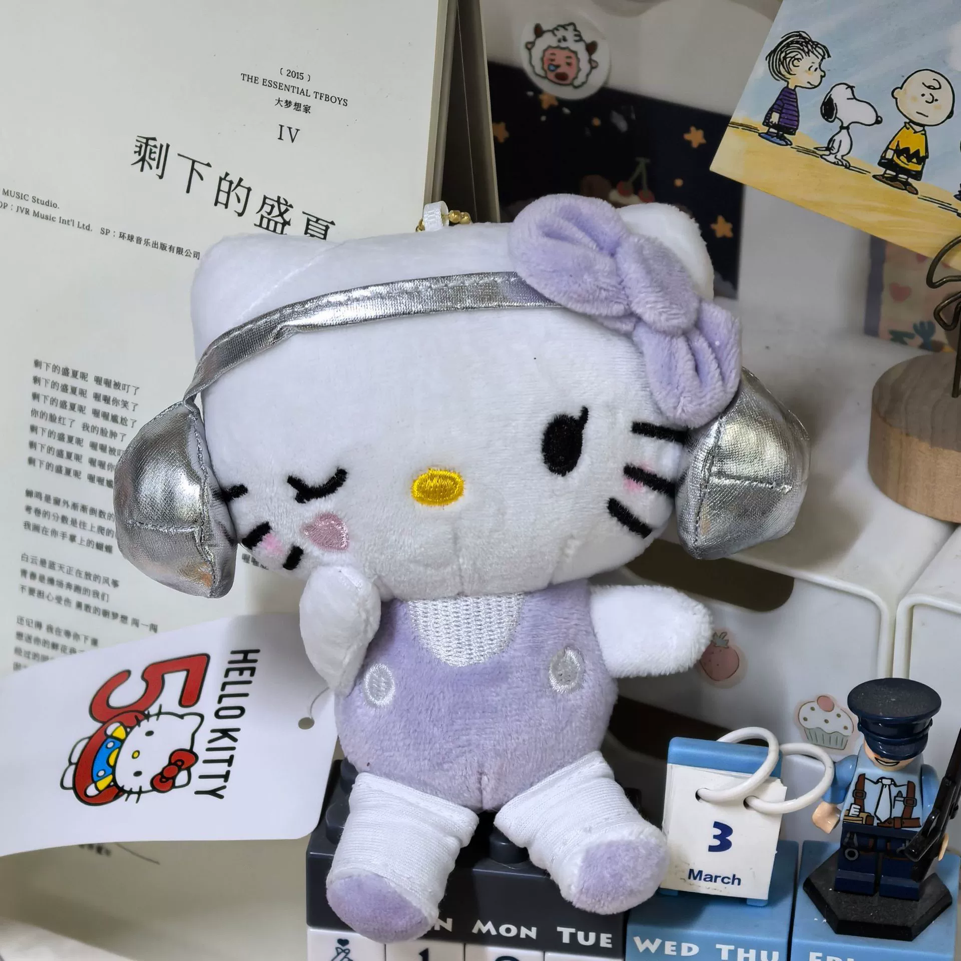 Плюшевый брелок-подвеска Hello Kitty, милый кукольный брелок для сумки, 11 см, легкий и прочный