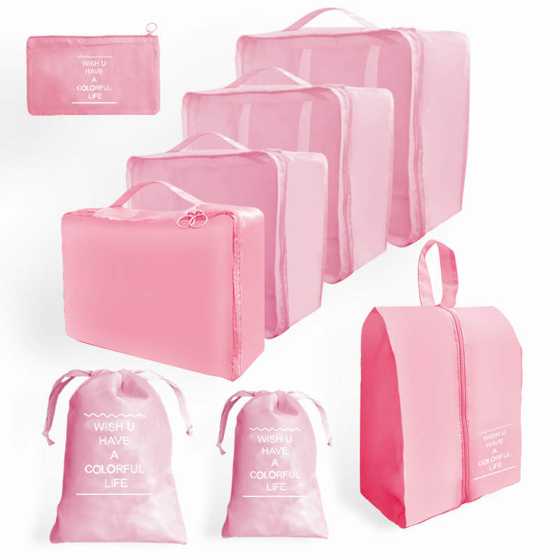 Bolsa de almacenamiento de viaje traje de seis piezas de siete piezas de ocho piezas plegable bolsa de lavado bolsa de almacenamiento de ropa bolsa de viaje con cordón