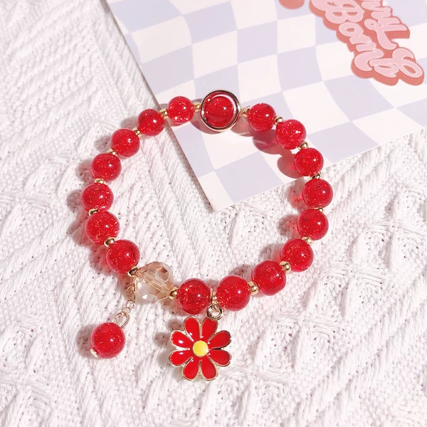 Big red daisy bracelet #SZ533